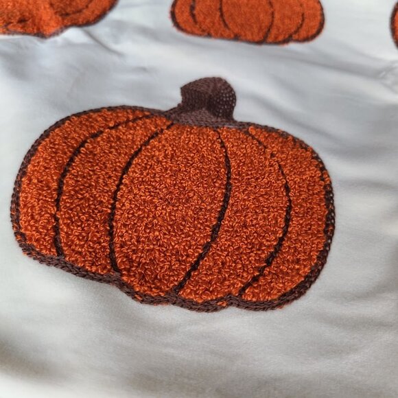 Pumpkin Decorative Pillow Cover Thanksgiving Decor Embroidered Throw Accent Case - Picture 3 of 10